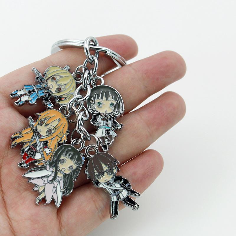Llavero colgante de metal del anime Sword Art Online, Asuna, Kirito, Yui, llavero para coche, mochila, accesorios de decoración, regalo, juguete