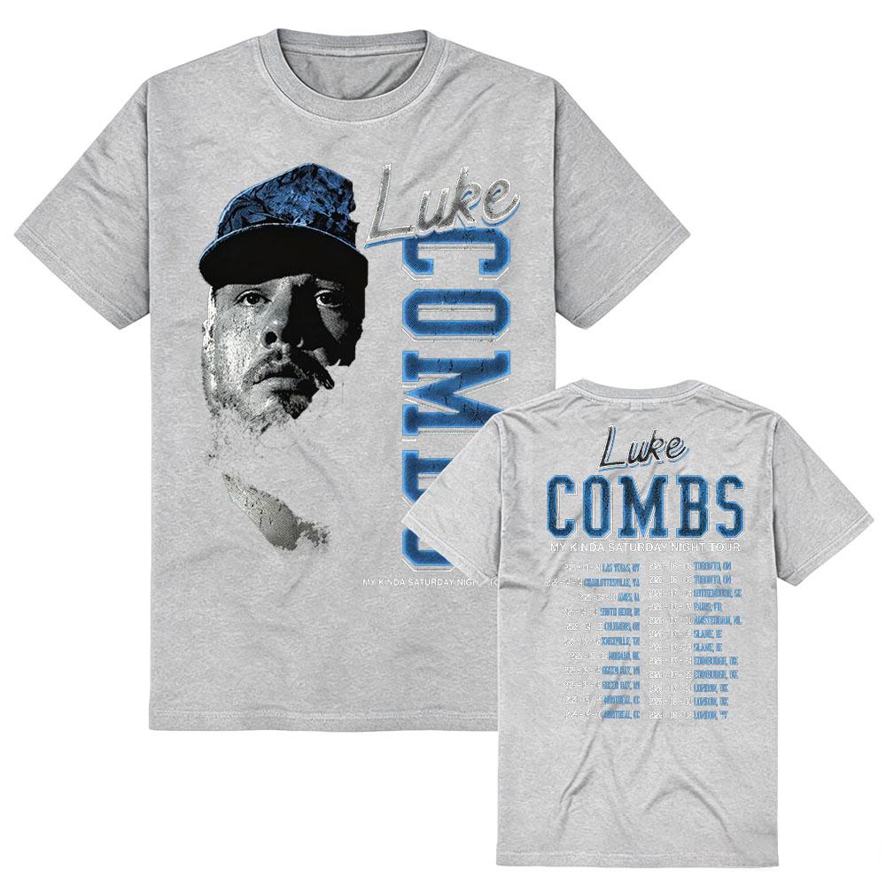 2026 Luke Combs TOUR Vintage Hip Hop T-shirt Short Sleeve Casual Unisex Graphic Printing Tshirt Popular Summer T Shirt