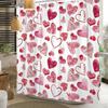 Valentines Day Shower Curtain Romantic Love Drawing Art Red Heart Shower Curtains Mother's Day Shower Curtain for Shower Decor Sets for Bathroom