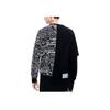 Fila Large Logo Irregular Letter Print Crew Neck Long Sleeve Sweatshirt Men Sweatshirt Black F11M233204F-BK