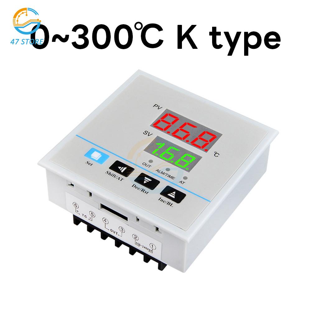 Intelligent Temperature Controller Relay Output Program Thermocouple K/E-Type Digital Display Adjustable Thermostat 220V 30A SSR