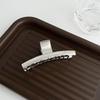 Silver Metal Geometric Shark Hair Clip for Thick Hair