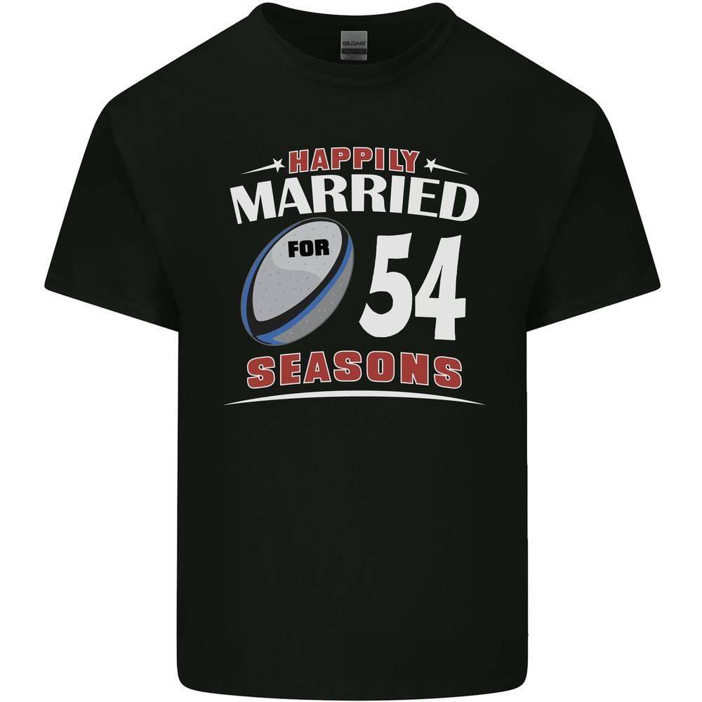 54 Year Wedding Anniversary 54th Rugby Mens Light Cotton T-Shirt Unisex T-Shirt XL