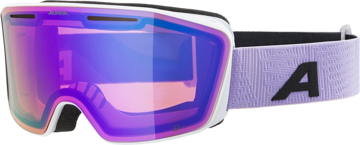 

Alpina NENDAZ Ski and Snowboard Mirror Glasses Compatible Q-LITE Goggles, Unisex, High-Contrast Lens,