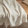 Coperta a Tasselli in Garza a Quattro Strati 100% Cotone Classe A per Divano e Ufficio - Copertura in Cotone per Tutte le Stagioni
