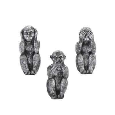 Statue di Scimmie in Resina 3PCS Non Vedere Non Sentire Non Parlare Male Decorazione per la Casa per Amante dell'Arte e Decorazione per Ufficio
