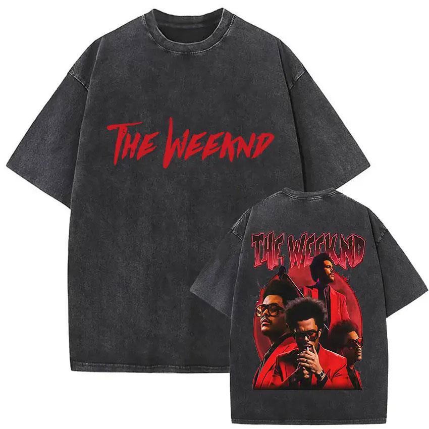 Hot Sale The Weeknd Vintage Graphic T Shirts Harajuku Music YK Short Sleeve Tshirt Unisex Gothic Casual Crewneck Tshirts