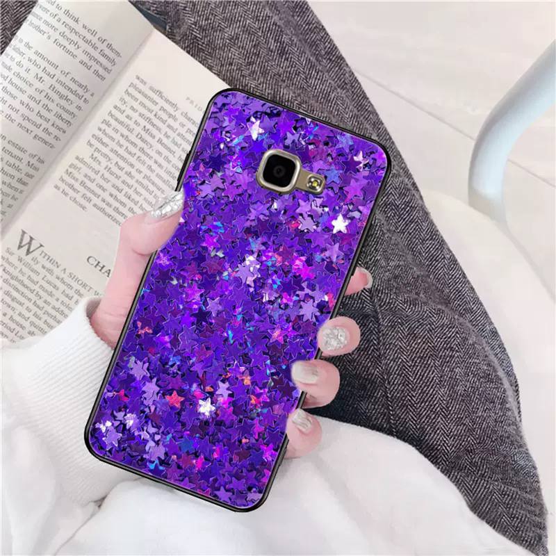 FHNBLJ Love Purple Glitter Newly Arrived Black Cell Phone Case for Samsung A10 20s 71 51 10 S 20 30 40 50 70 A30s Cover