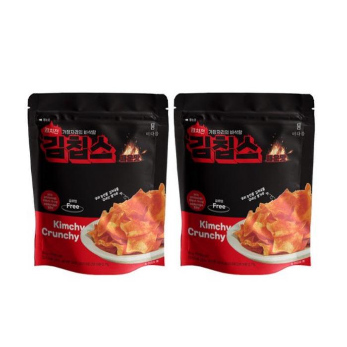Kimchi Chips Spicy Kimchi Jeon Flavor (40g X 2 Pack)-Hot
