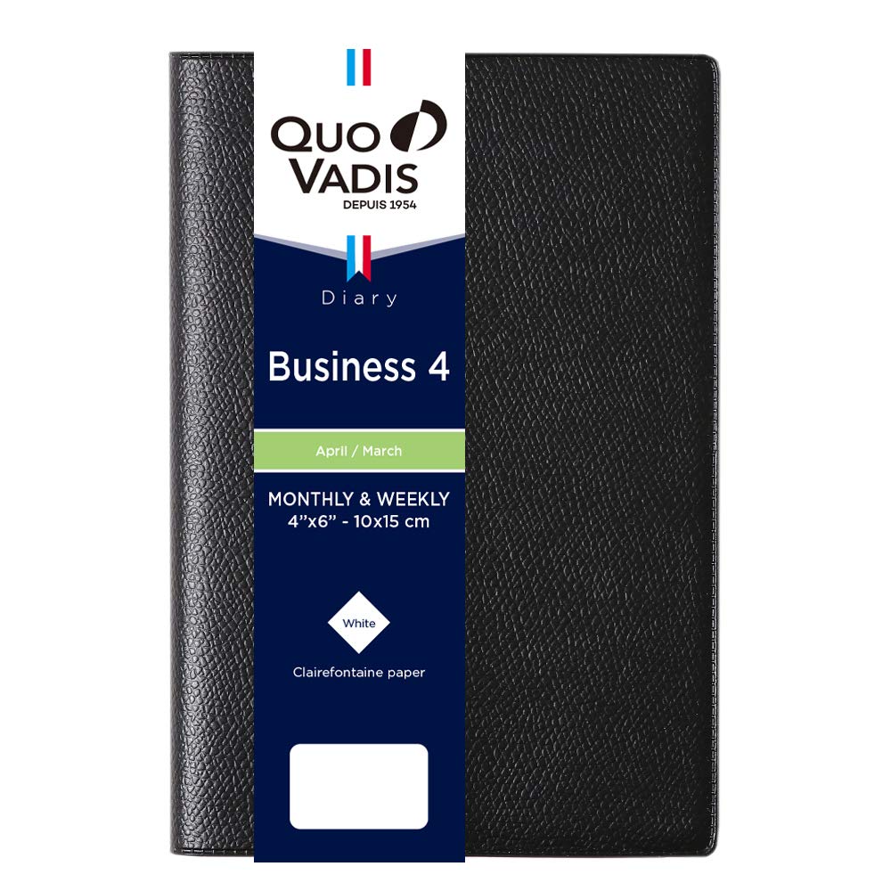 

Quovadis Planner April Diary A6 Variant Size 10 x 15 Black QUOVADIS qv66301bk [Starting 2025] Business 4/Anpara (Weekly Vertical, cm) чёрный