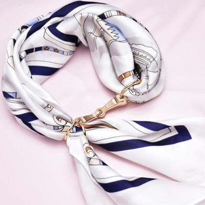 Silk Scarf Clip Brooches Women Vintage Trendy Charm Shawls Scarves Buckle Holder