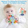 Atomic Ball Baby Montessori Sensory Toy For 0-6 6-12 Months, Food Grade Teething Toy For Babies