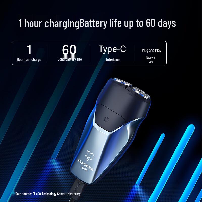 Flyco Smart Portable Dual-Head Rotary Electric Shaver