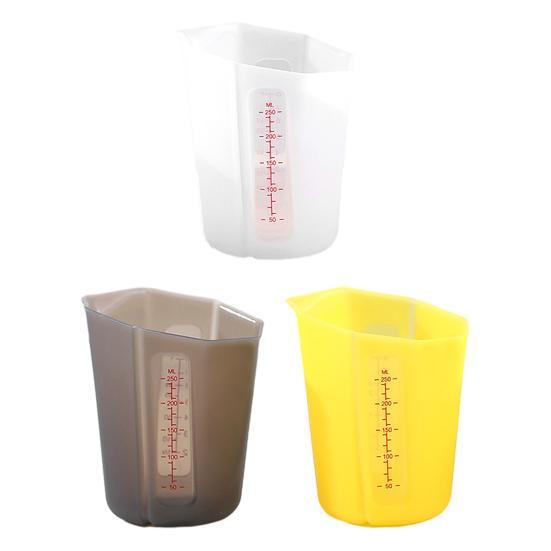 Silicone Measuring Cup Set Flexible Microwave Safe Measuring Cup with Easy-Read Marks Non-Slip Base Dishwasher Safe Baking Tool