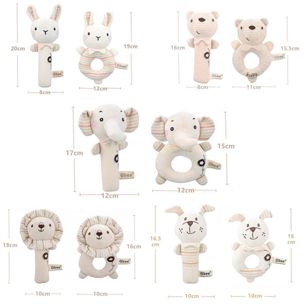 Cartoon Animals Newborn Comfort Toy Soft Infant Rattle Cute Baby Hand Shaker