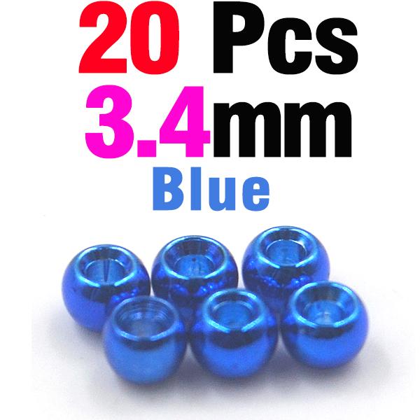 MNFT 20Pcs Brass Fly Tying Bead Beads Fly Fishing Materials Size 2mm 2.4mm 2.8mm 3.2mm 3.4mm 3.8mm
