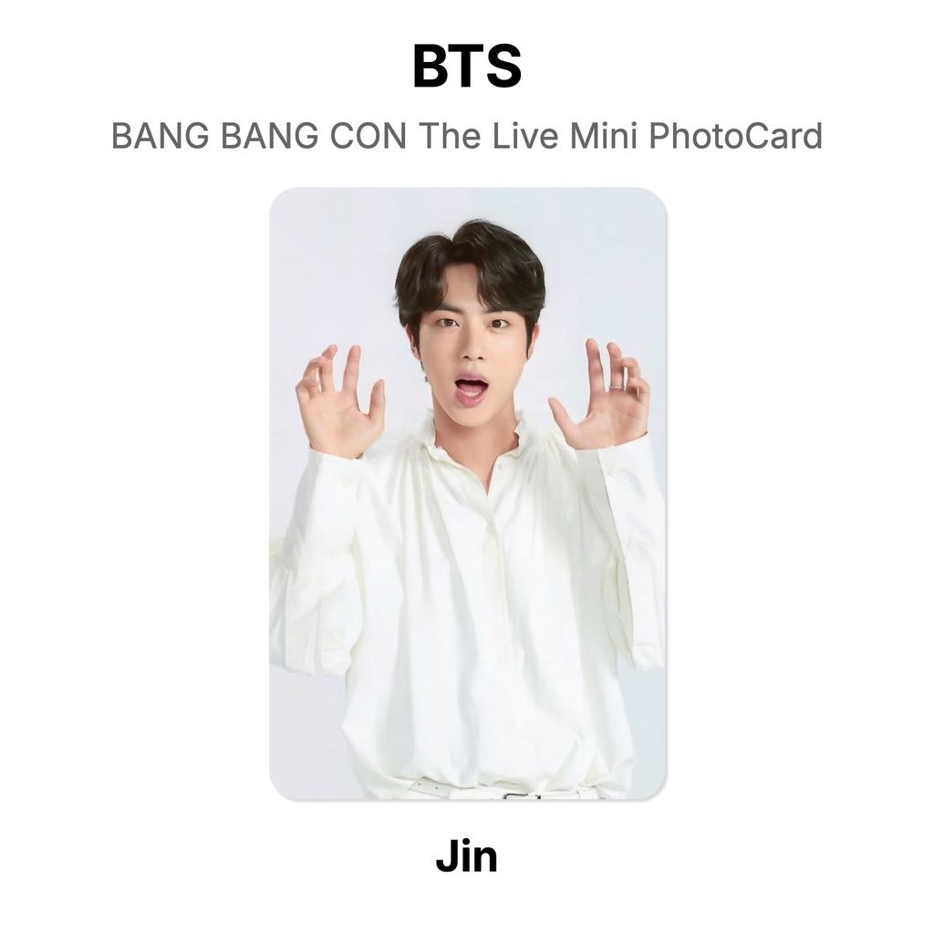 BTS BANG BANG CON The Live Mini PhotoCard Official Photocard