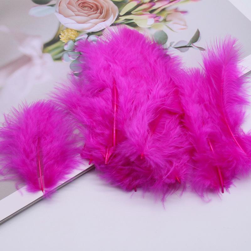 50Pcsdy Color Bamboo Tube Feather Turkey Feather Jewelry Accessories Crafts Pet Toys Decorative Materials