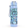 1PC Six Seven Blue Retro Graffiti Print 750ml Color Plastic Sports Water Bottle Leakproof Flip Straw Lid Suitable for Sports Office Home Use