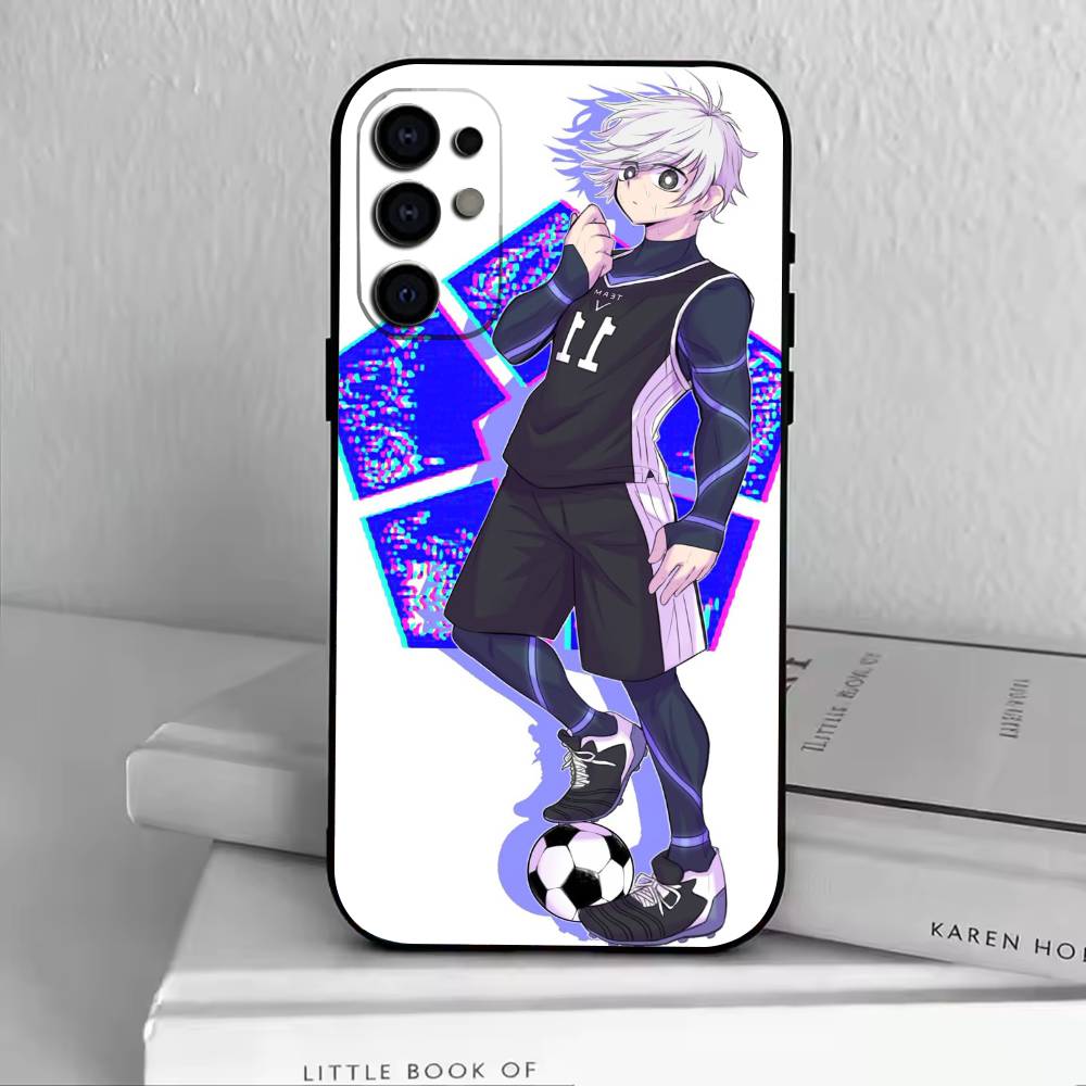 Blaue N-Nagi Seishiro Handyhülle für Samsung S25,S24,S21,S22,S23,S30,Ultra,S20,Plus,Fe,Weiche Silikon-Schwarze Abdeckung