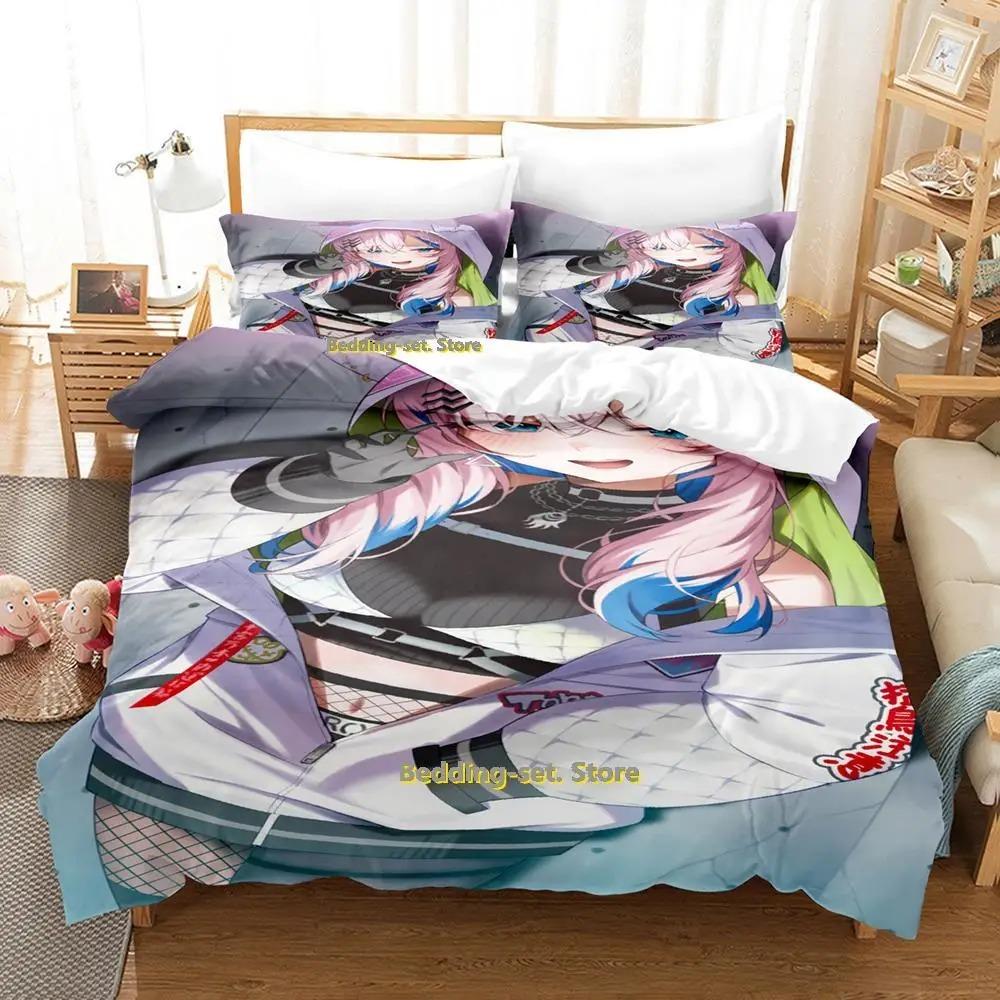Comfortable Anime Print Bedding Set With Duvet Cover And Pillowcases Single Twin Full Queen King Sizes For Adults And Kids