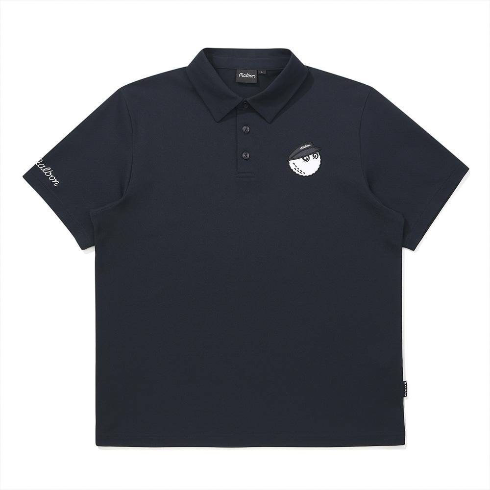 MALBON GOLF Bucket Point Short Sleeve T-Shirt Navy (Man)