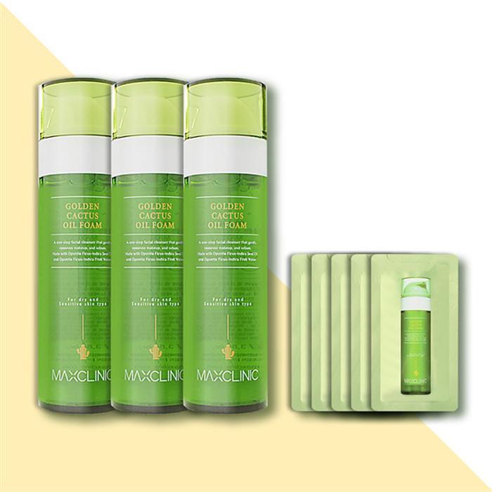 MAXCLINIC Golden Cactus Oil Foam 110g x 3 + 5g x 5 (23705429)