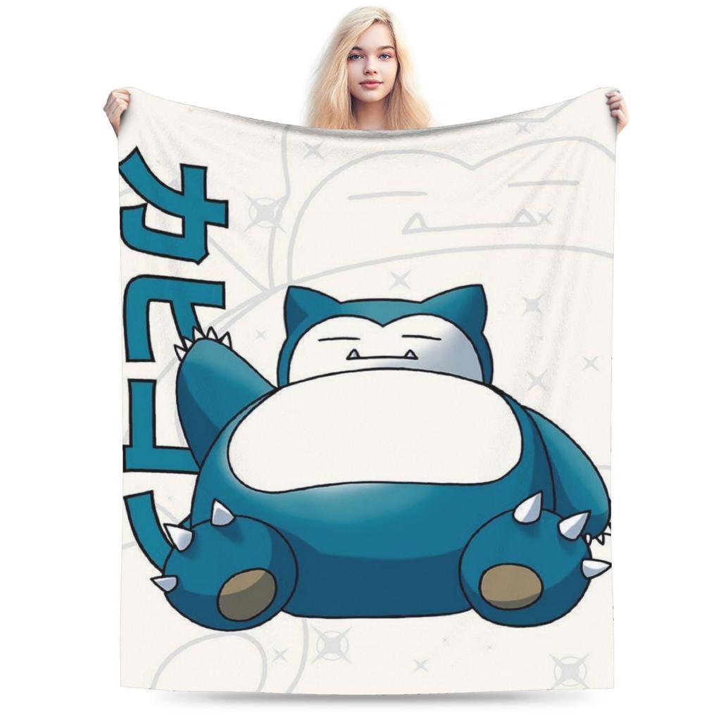 Snorlax Monster Throw Blanket for Couch  Soft Fuzzy Plush Blanket 50x60 Inches Multi-size Bedspread for All Seasons