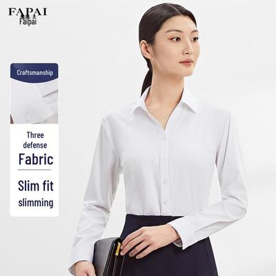 FAPAI Women's Anti-Stain Slim Fit Business Shirt