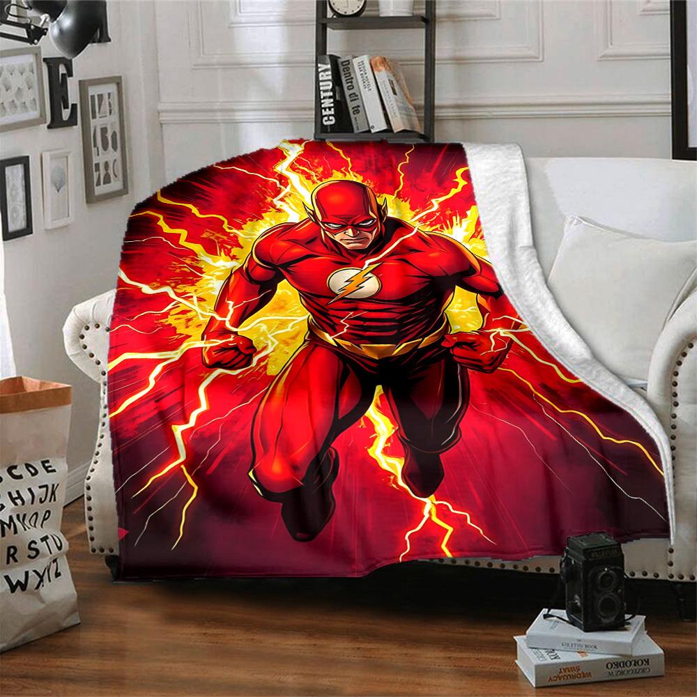 1pc Flash Lightning Flannel Throw Blanket Lightweight Soft Warm All Season Blanket for Sofa, Bed, Travel, Camping L1024149