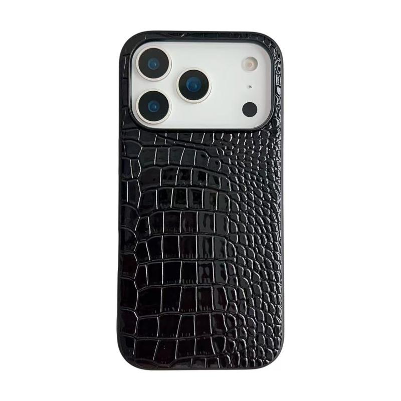 Funda de Cuero con Patrón de Cocodrilo Saffiano Leopardo de Fibra de Carbono Para Para Iphone 17 Pro Air 11 12 13 14 1 16 Pro Max Plus 16E Antigolpes