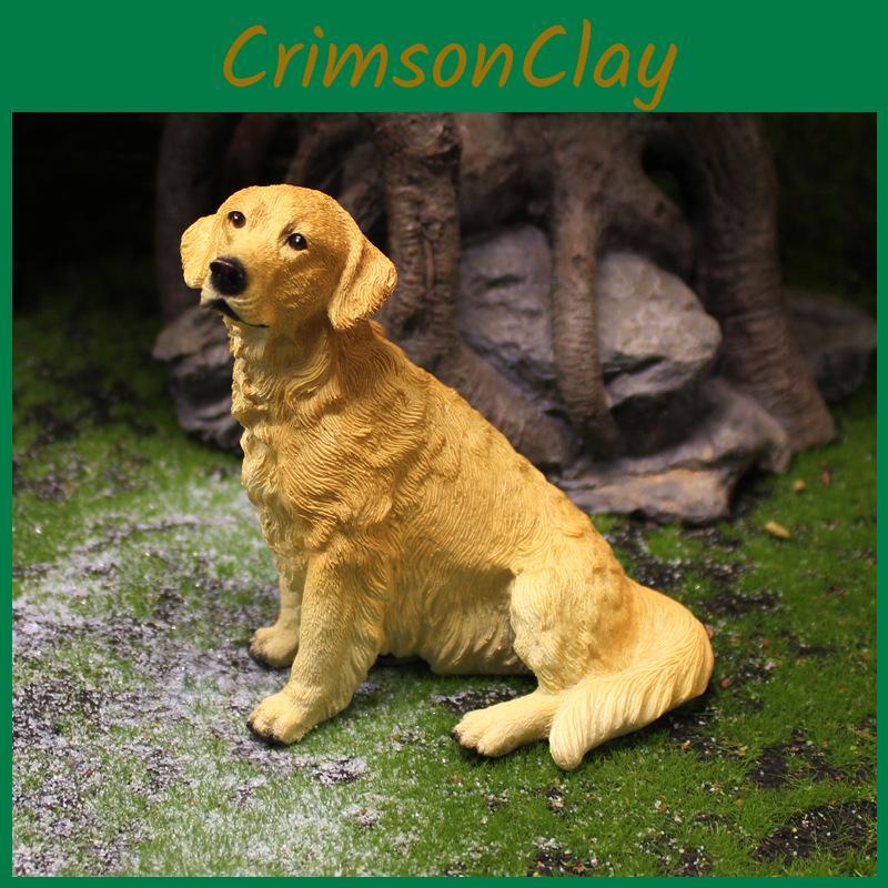 Retriever Simulated Golden Resin Handicrafts Suitable For Animal Collectors Gift