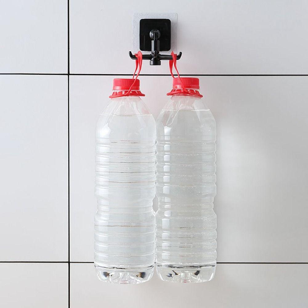 Rotated Punch-free Rotatable Wall Mounted Door Hook Clothes Hanger Kitchen Organizer Towel Rack