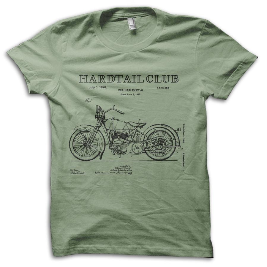 VINTAGE BIKER Hardtail Club Custom Chopper Patent Motorcycle Biker T-Shirt M5845