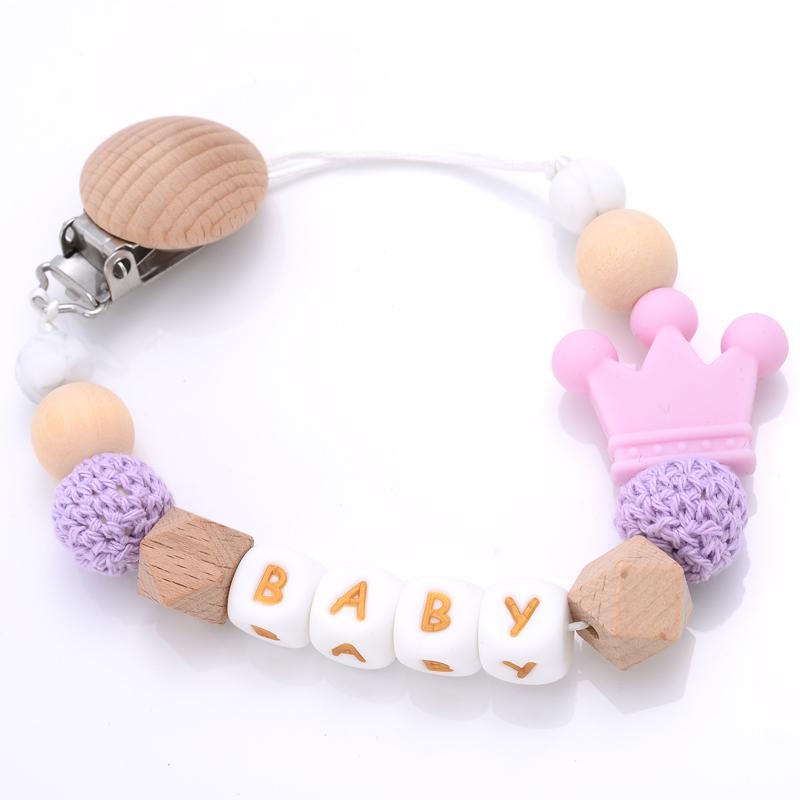 New 5 Colors Baby Teether Handmade Making Pacifier Clips  Holder Chains Silicone Pacifier Chain Clip Baby Teething Chain