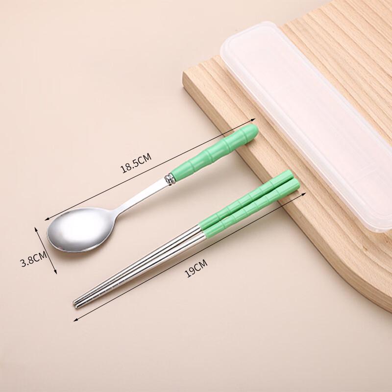 

Ruhan Bamboo Handle Portable Camping Cutlery Set