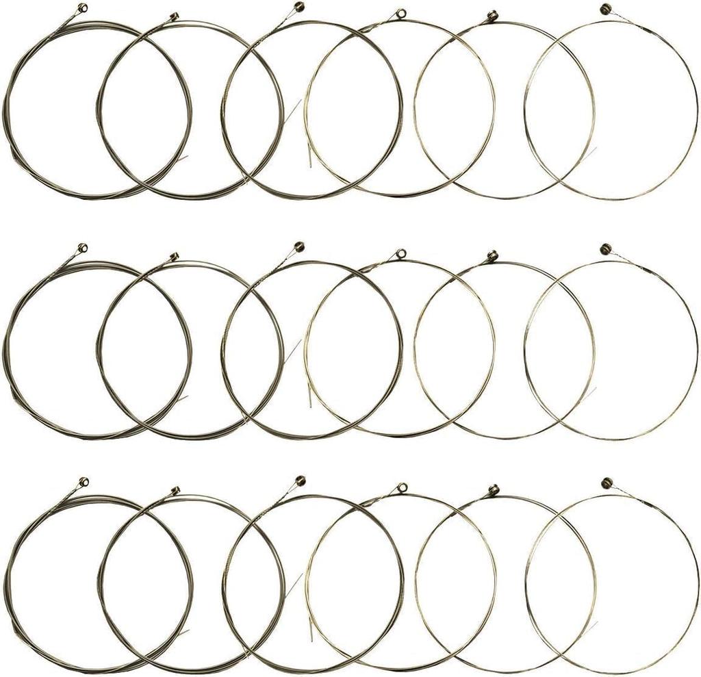 Exclusive 3 Sets of 18 Guitar Electric Guitar Stainless Steel Nickel Replacement Strings for Electric Guitar Strings [Amazon Brand] Strings, Strings,