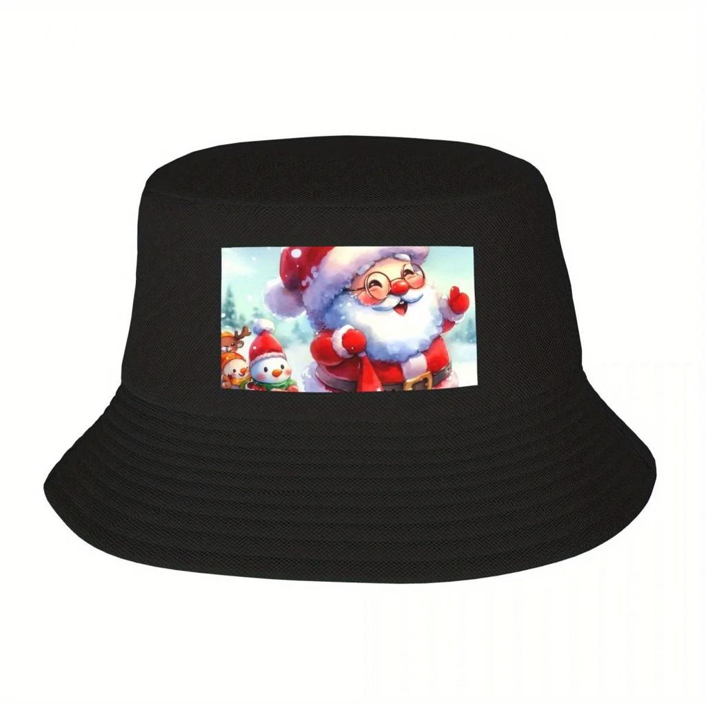 New Santa Claus Christmas Bucket Hat Western Hats Boonie Hats New Hat Sun Cap Hat For Men Womens