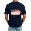 Men's V Neck Short Sleeve Casual Shirt with Pocket Print Design Lightweight Comfortable Fit for Everyday Wear and Outdoor Activities