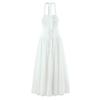 2025 European Autumn Women's Waist-Cinching Halter Neck Slimming Princess Dress