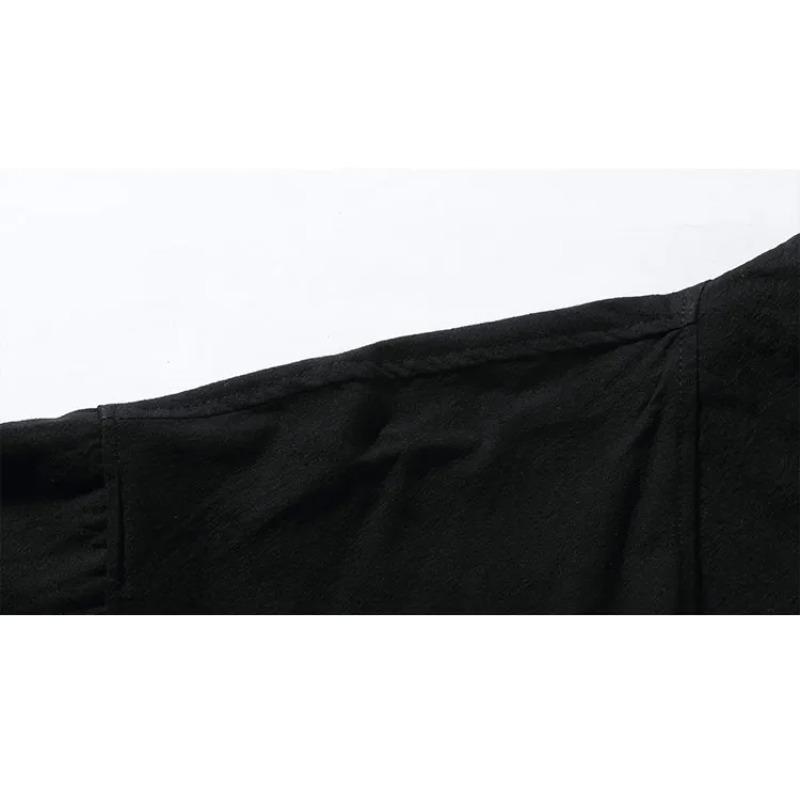 Japanese Kimono Cardigan Men Linen Haori Yukata Male Samurai Clothing Chinese Hanfu Streetwear Jacket