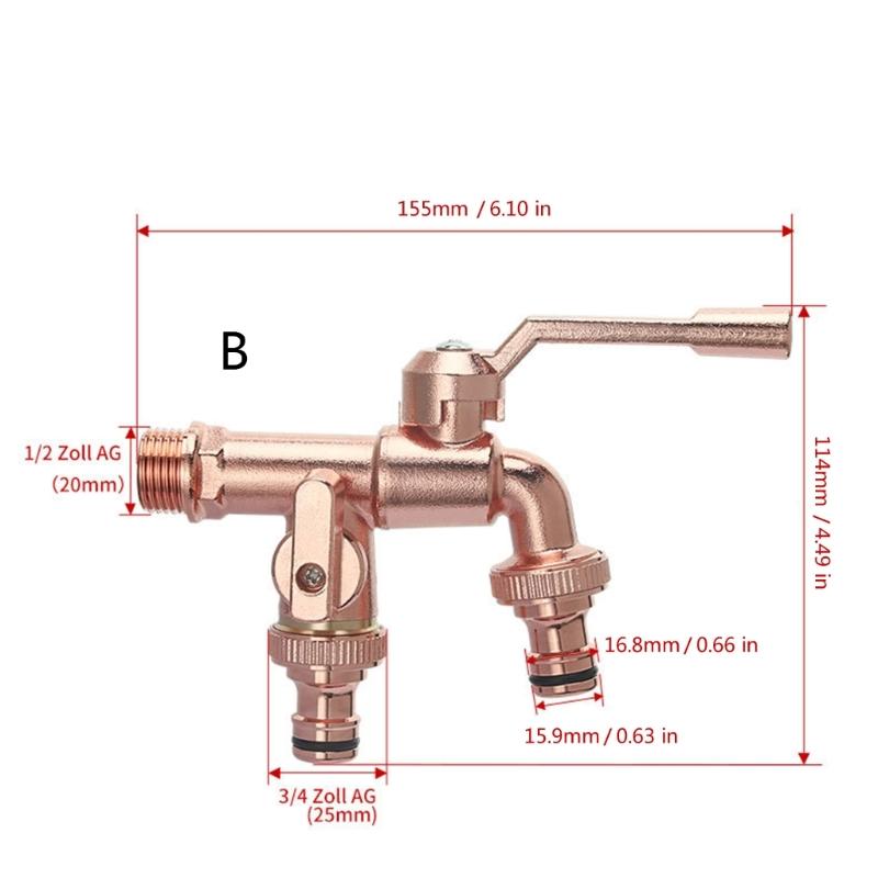 Strong Metal Faucet with Not Freeze Function Easy Installation Metal Water Tap for Washing Machine Outdoor Sink