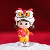Lion Dance Doll Vivid Decorating Cute Crafts Hand Puppet Lion Dancing Toy for Kids