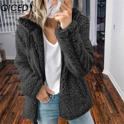 Women's Vintage Casual Lattice Print Autumn Winter Long Sleeve Hooded Jackets & Coats