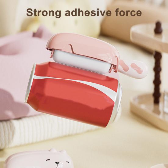 Rolka do ubrań Wzór Misia Mini Rozmiar Zmywalna Wielokrotnego Użytku Klejąca Powierzchnia Usuwacz Kłaczków Narzędzie do Usuwania Włosów i Kurzu Usuwacz Mechacenia Ubrań