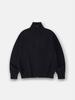 Deowedeoijeueosseom Turtleneck Zip-Up Knit Sweater (Navy)