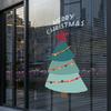 Christmas decoration cartoon Christmas tree showcase glass door festive atmosphere decoration window decoration electrostatic stickers