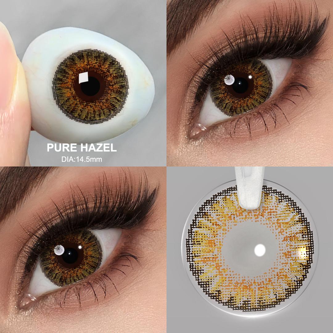 

3-тоновые цветные контактные линзы для глаз. Цветные линзы. Контактные линзы для глаз с цветными косметическими цветными линзами для глаз. 14.5mm