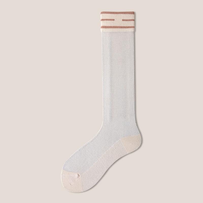 

Женские весенне-летние тонкие бесшовные носки-гольфы с микрокомпрессией 1 pair телесный