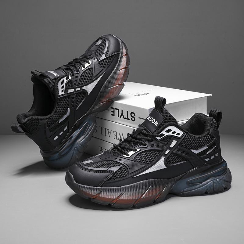 Popular Four Seasons New Men's Platform Mesh Daddy Shoes Large Size Casual Sneakers Live Low Top Men's Shoes